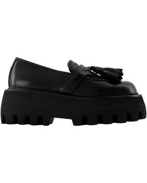McQueen Leather Loafers - Black