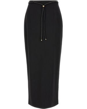 Agnona Skirt With Drawstring Belt - Black