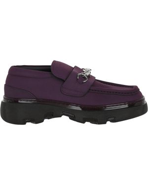Burberry Creeper Clamp Loafers - Purple