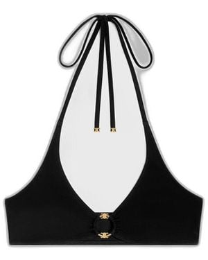 Celine Triomphe Ring Bikini Top - Black