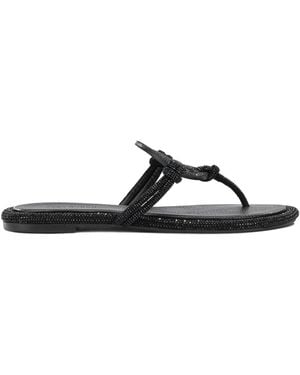 Tory Burch "Miller" Flat Sandals - Black