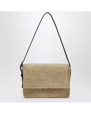 Manebí Raffia And Leather Shoulder Bag - Metallic
