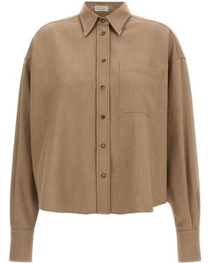 Brunello Cucinelli Cotton Blouse - Natural