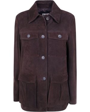 Semicouture "Penny" Leather Jacket - Purple
