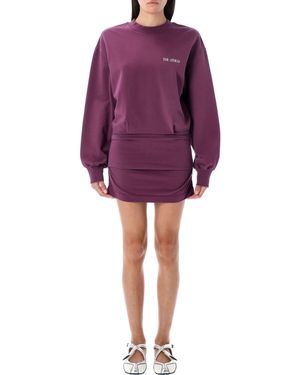 The Attico Light American Fleece Mini Dress - Purple