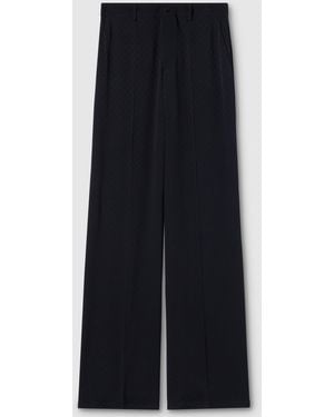 Gucci Silk Blend Wide Pants - Black