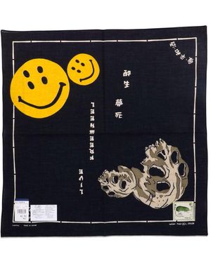 Kapital "Rain Skull" Scarf - Blue