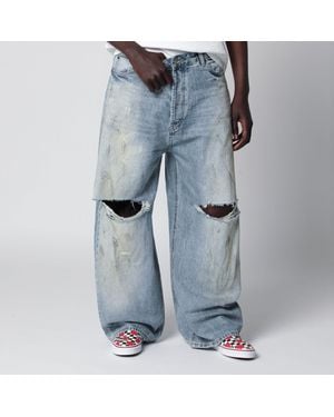 DAGGER Faded Ripped Johnny Jeans - Blue