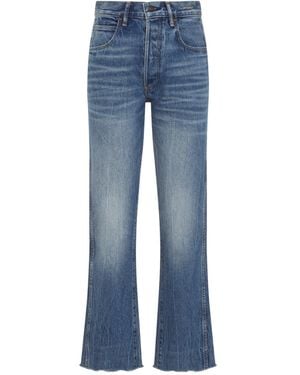 Tom Ford Stonewashed Denim Melanie Straight Pants - Blue