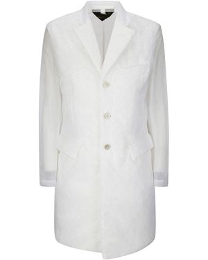 Comme des Garçons Single-Breasted Coat - White
