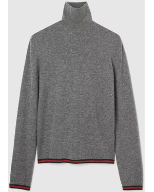 Gucci Check Detail Cashmere Knitwear - Gray