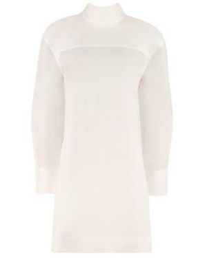 Ganni Scandi-Chic Mini Dress - White