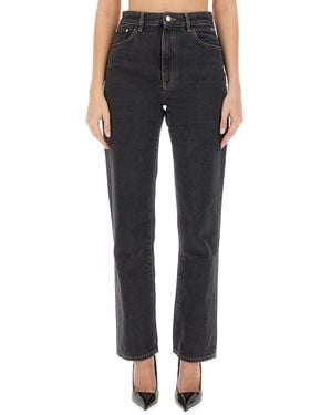 Gcds Choker Rhinestone-Embellished Straight Jeans - Black