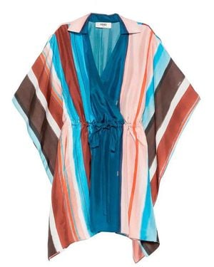 Fendi 'Habutai Stripe' Dress - Blue