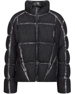 Off-White c/o Virgil Abloh Highlighted Bookish Racing Puffer - Black