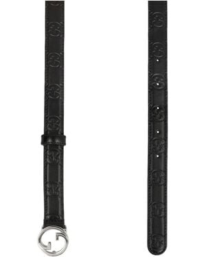 Gucci Belt With Interlocking G Buckle - White