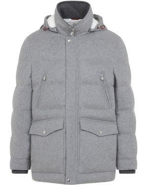 Brunello Cucinelli Light Padded Jacket - Gray