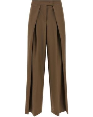 Nude Palazzo Pants - Brown