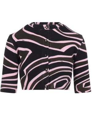 PUCCI Khaki Cropped Cardigan - Black