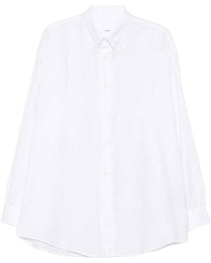Cellar Door Ceola Button-Down Cotton Shirt - White