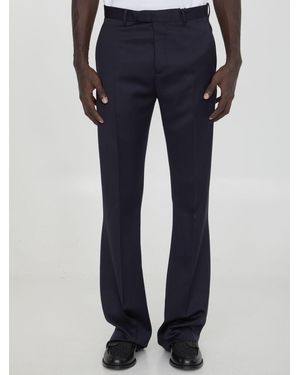 Dior Flare Pleated Pants - Blue