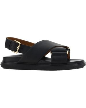 Marni Sandals Fussbett Calf Leather - White