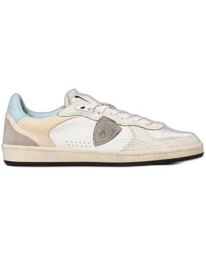 Philippe Model Contrast Panel Sneakers - White