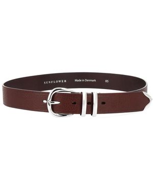 sunflower Leather Belt - Brown