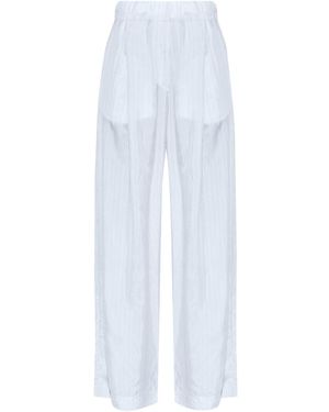 Dries Van Noten Pila Wide-Leg Pants - White