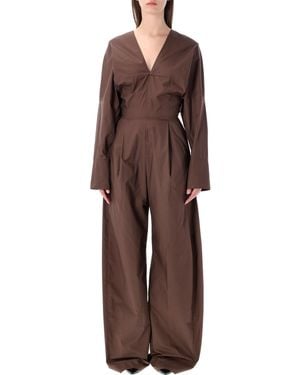 THE LATEST Drew Poplin Jumpsuit - Brown