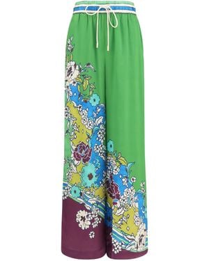 ALÉMAIS Silk Pants Nanci - Green