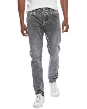 Brunello Cucinelli Snow Washed Cotton Tapered Pants - Gray