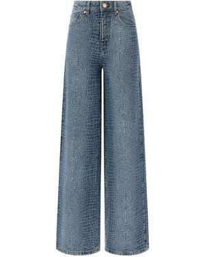 Self-Portrait Rhinestone Jeans - Blue