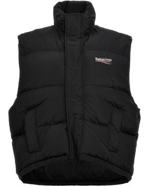 Balenciaga 'Puffer Cocoon Political Campaign' Vest - Black
