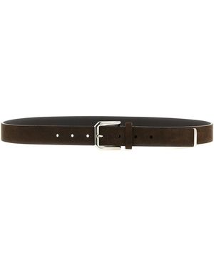 Brunello Cucinelli Bull Skin Regular Belt - Black