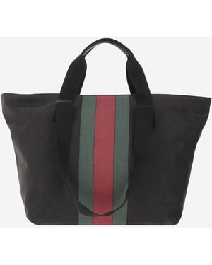 Gucci Shopping Bag Positano Canvas - Black