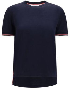 Thom Browne Wool-Blend T-Shirt - Blue