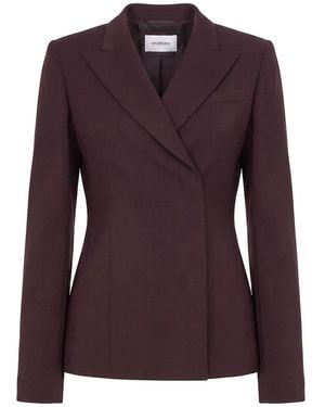 Max Mara "Ciocca" Wool Blazer - Purple