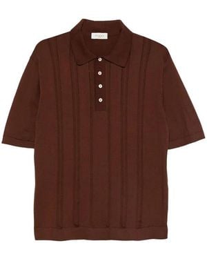 Piacenza Cashmere Short Sleeve Polo - Brown