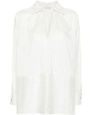 Max Mara Cotton And Silk Blend Tunic - White