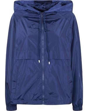 Semicouture Nylon K-Way Hooded Jacket - Blue