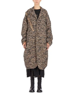 CHIAHUNG SU Wool Single Breasted Coat - Brown