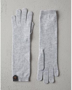 Brunello Cucinelli Natural Cashmere Gloves - Gray