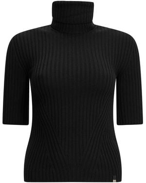 Herno Wool Turtleneck Sweater - Black
