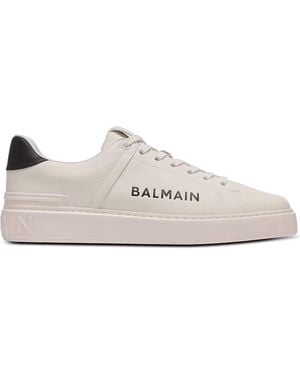 Balmain Low Top Lace Up Sneaker - White