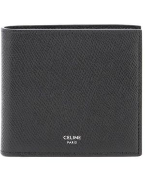 Celine Leather Bifold Wallet - Gray