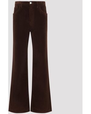 Marni Five Pocket Flared Leg Penats - Brown