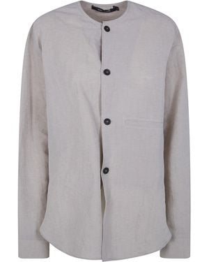 Sofie D ́hoore "Barna" Henley Shirt With Long Sleeves - Gray