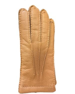Mario Portolano Leather Gloves - Brown