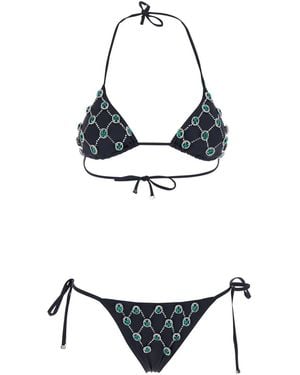 VENUJA Bikini With Gem Embroidery - White